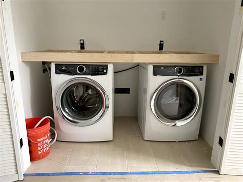 (3) 1×12 pieces of select pine. . Removable countertop over washer and dryer